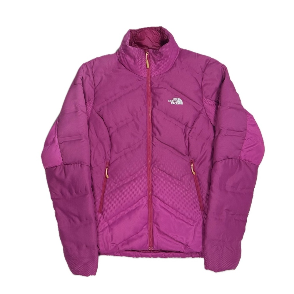 The North Face pink purple FuseForm Dot Matrix 700 down jacket womens large‎